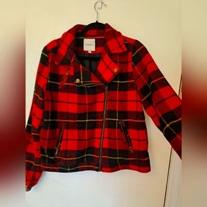 Plaid short womens jacket.  Size XL